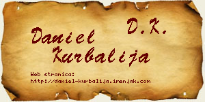 Daniel Kurbalija vizit kartica